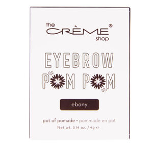 The Creme Shop Eyebrow Pom Pom, Pot of Pomade, Ebony, Caramel, NIB
